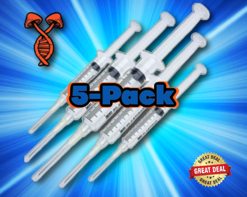 5-Pack 10cc Cubensis Syringes